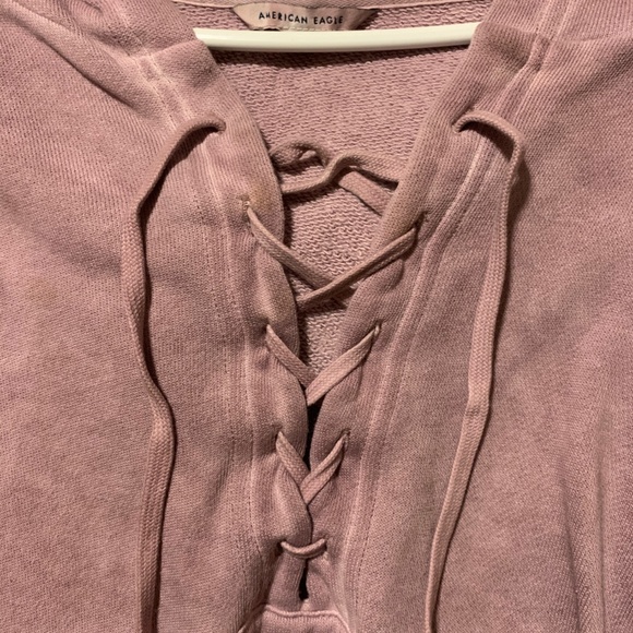 American Eagle Light wash purple hoodie - Picture 3 of 3